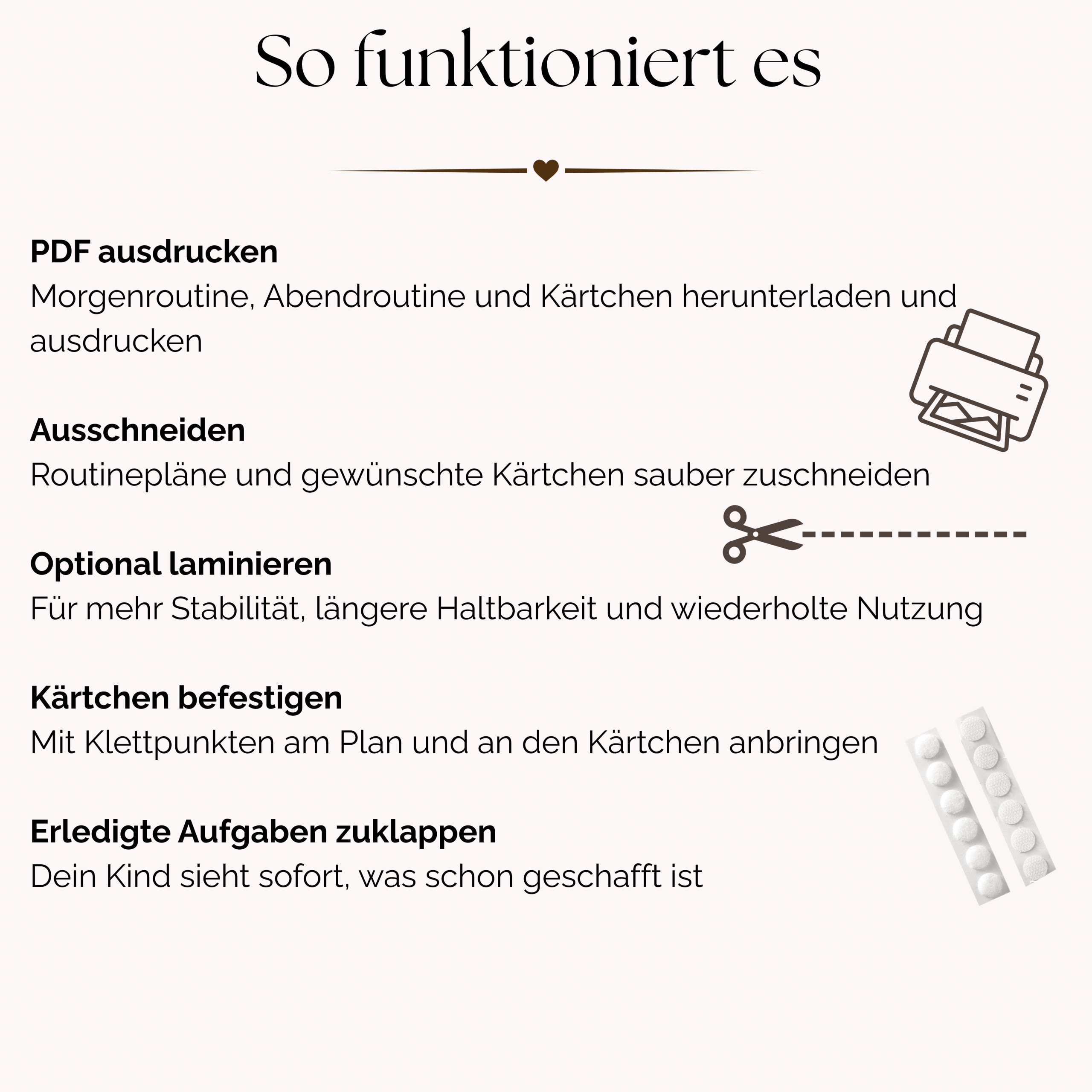 Routineplan Kinder zum Ausdrucken – Prinzessinen Morgenroutine & Abendroutine mit 48 Routinekarten – Bild 6